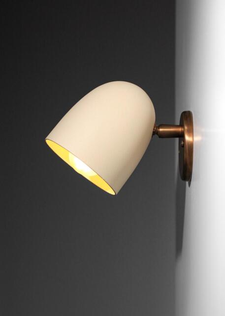 Mid Century Italian Brass Wall Sconce - Modern Ivory Light Fixture - image 1