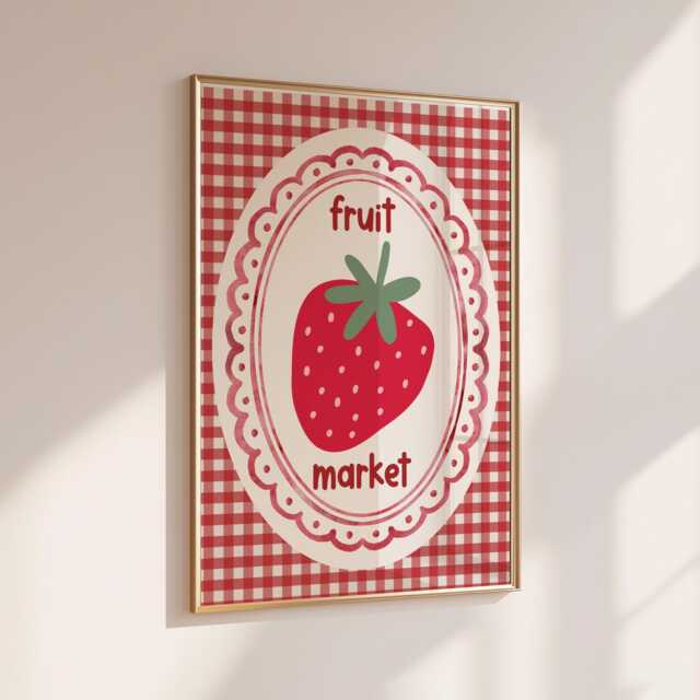 Fruit Market - Home Print Wall Decor Quirky Kitchen Prints