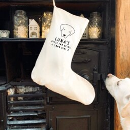 Good Dog, Personalised Christmas Stocking