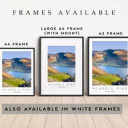 Set Of 3 Mountain Peak Art Prints - Snowdon, Scafell Pike & Ben Nevis. Hiking, Rambling, Hill Walking Gift. Peaks Challenge Travel Poster - thumbnail 3