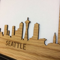 Seattle Skyline Picture Frame - 8x10 Holds 5x7 Photo - thumbnail 3