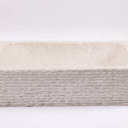 Natural Stone Vessel Bathroom Sink, Rustic Rectangular Ojinaga Marble, Vanity Sink - thumbnail 4