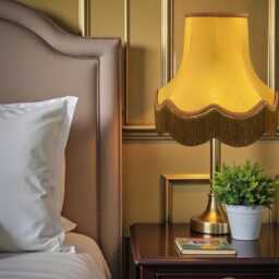 Traditional Antique Gold Fabric Lampshade Handmade For Table & Floor Standard Lamp Bases, Wall Light Fixtures, Ceiling Pendant Fittings - thumbnail 2