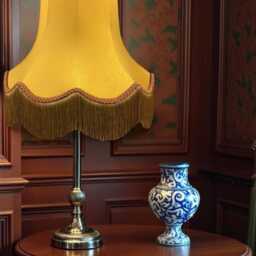 Traditional Antique Gold Fabric Lampshade Handmade For Table & Floor Standard Lamp Bases, Wall Light Fixtures, Ceiling Pendant Fittings - thumbnail 3