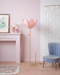 Floor Lamp & Flower Lampshade - Double Blush