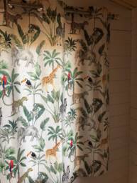 Safari Jungle Spots Curtains, Cute Jungle Nursery Curtains - Blackout Modern Curtains, Nursery, Kids Room Curtain, Decor - thumbnail 1