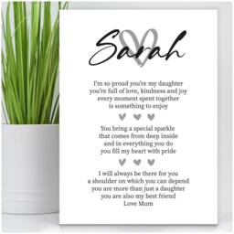 Personalised Daughter Gift From Mum, Print, Poem, Mother & Daughter, Dad, Birthday, A5 A4 Print - thumbnail 3