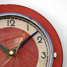 Retro Red Wall Clock - 20cm New Handmade Formica Style Mid Century Vintage French Gift Off The Clocks - thumbnail 3