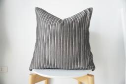 Black Striped Pillow Cover - thumbnail 1
