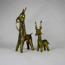 Deer Dhokra Brass Animal Sculpture, Statue, Alloy, Dhokra, Table Decor Curio, Artifact.tribal Art, Indian Art, Figurine, Indian Tribal Art