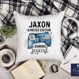 Personalised Gaming Cushion - Gamer Legend Gift For Him Dad Father's Day - thumbnail 2