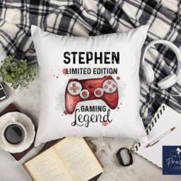 Personalised Gaming Cushion - Gamer Legend Gift For Him Dad Father's Day - thumbnail 3