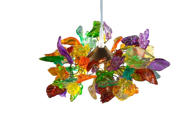 Pandent Light Multicolored Leaves & Flowers Chandelier For Kids Room, Living Bedroom - image 1