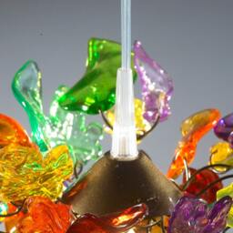 Pandent Light Multicolored Leaves & Flowers Chandelier For Kids Room, Living Bedroom - thumbnail 3