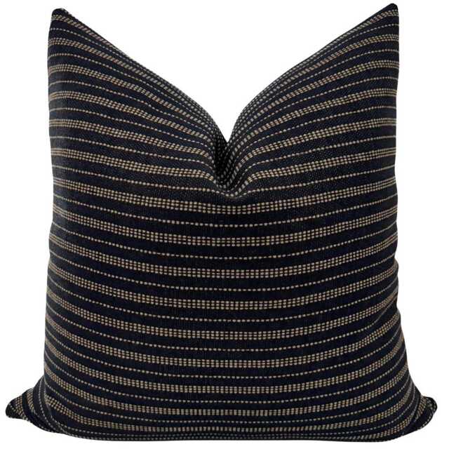 Jute Stripe - Black Boho Pillow Cover, Tribal Mud Cloth Hackner Home - image 1
