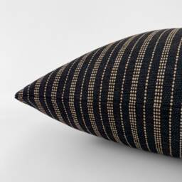 Jute Stripe - Black Boho Pillow Cover, Tribal Mud Cloth Hackner Home - thumbnail 2