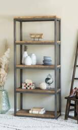 Reclaimed Scaffold Board Shelving Unit Rustic Industrial Bookcase