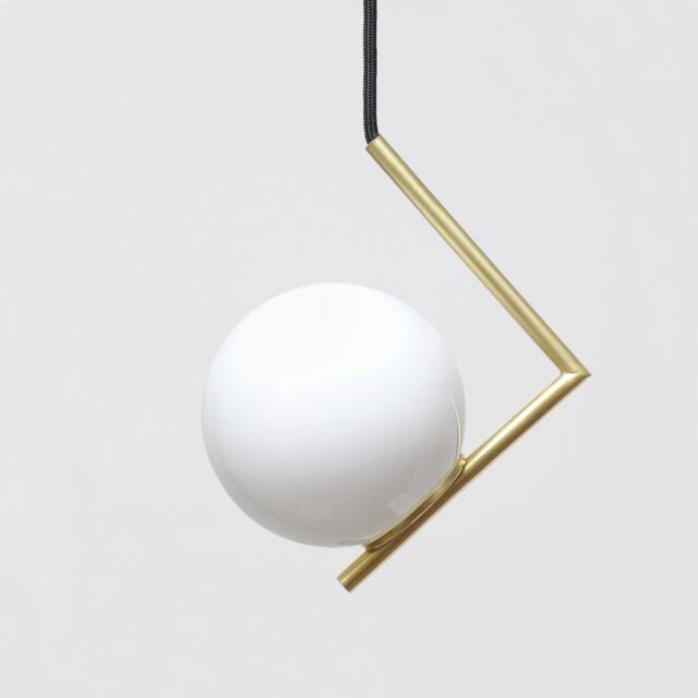 Geometric Pendant Lamp Brushed Brass Modern Ceiling Light - Cevian Mini By Balance Lamp - image 1