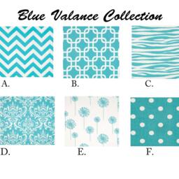 Blue Valance. Light Valence.blue Window Treatment. Drapery . Valance Window Curtain - thumbnail 3