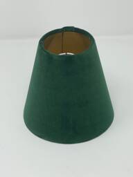Forest Green Velvet Brushed Gold Small Candle Clip Wall Tapered Lampshade - thumbnail 1