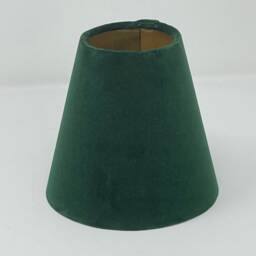 Forest Green Velvet Brushed Gold Small Candle Clip Wall Tapered Lampshade - thumbnail 2