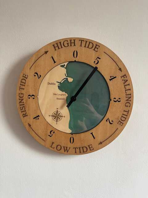 Custom Tide Clock - Tidal Resin Coastal Wooden - image 1