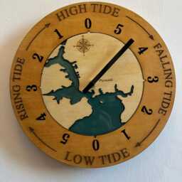 Custom Tide Clock - Tidal Resin Coastal Wooden - thumbnail 4