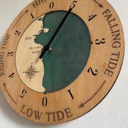Custom Tide Clock - Tidal Resin Coastal Wooden - thumbnail 2