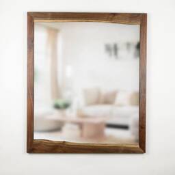 Live Edge Mirror, Walnut Wood - thumbnail 2