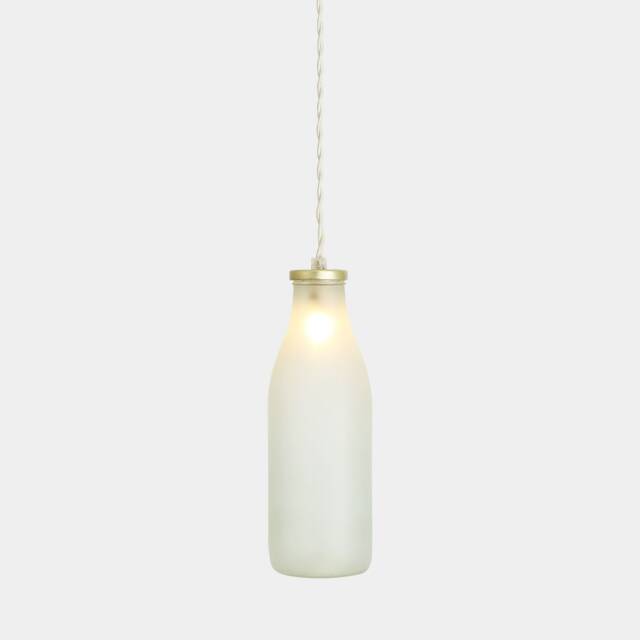 Milk Bottle Vintage Retro Pendant Light 10 - image 1