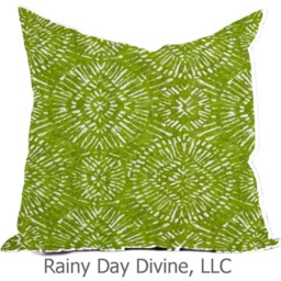 Outdoor Pillows Or Indoor Custom Cover - Blue Royal Admiral Green Kiwi Lime White Contemporary Modern Geometric Coastal 18x18, 16x16 - thumbnail 2