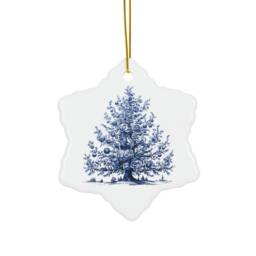 Christmas Tree, Delft Blue, Ceramic Ornament - thumbnail 2
