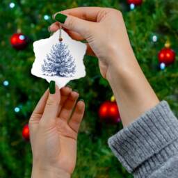 Christmas Tree, Delft Blue, Ceramic Ornament - thumbnail 4