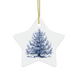 Christmas Tree, Delft Blue, Ceramic Ornament