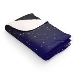 Sherpa Fleece Owl Blanket, Night Sky Unisex Throw, Throw - thumbnail 2