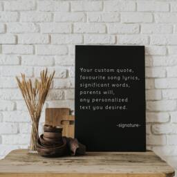 Custom Quote Framed Canvas Print - Personalized Motivational Positive Wall Decor Create Your Own Gift With Song Lyrics Text - thumbnail 1