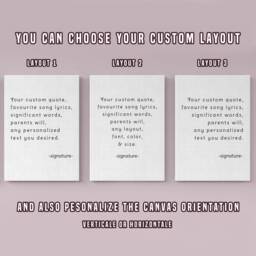 Custom Quote Framed Canvas Print - Personalized Motivational Positive Wall Decor Create Your Own Gift With Song Lyrics Text - thumbnail 3