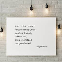 Custom Quote Framed Canvas Print - Personalized Motivational Positive Wall Decor Create Your Own Gift With Song Lyrics Text - thumbnail 2