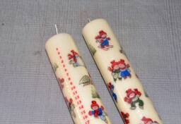1 Danish Calendar Candle With Children & Numbers To 24 - thumbnail 1