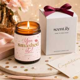 Personalised Exam Results Gift Candle, Gcse A Level Congratulations Present For Student, Daughter, Son, Friend Or School Leaver