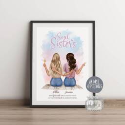 21st Birthday Gift, Friend Best Wall Art, Personalised Gift - thumbnail 2