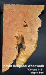 Sculpture Corona 15, Turned Wood, Lathe Sculpted Artwork, Wall Hanging, Art - thumbnail 1