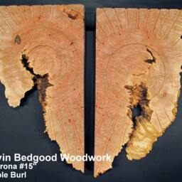Sculpture Corona 15, Turned Wood, Lathe Sculpted Artwork, Wall Hanging, Art - thumbnail 2
