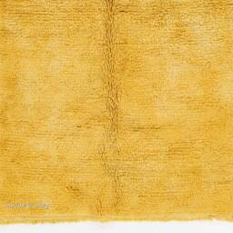 Yellow Wool Tulu Rug Handmade Bohemian Flokati Rug - thumbnail 2