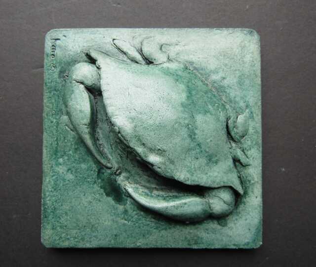 Blue Crab Concrete Back Splash Accent Tile - image 1
