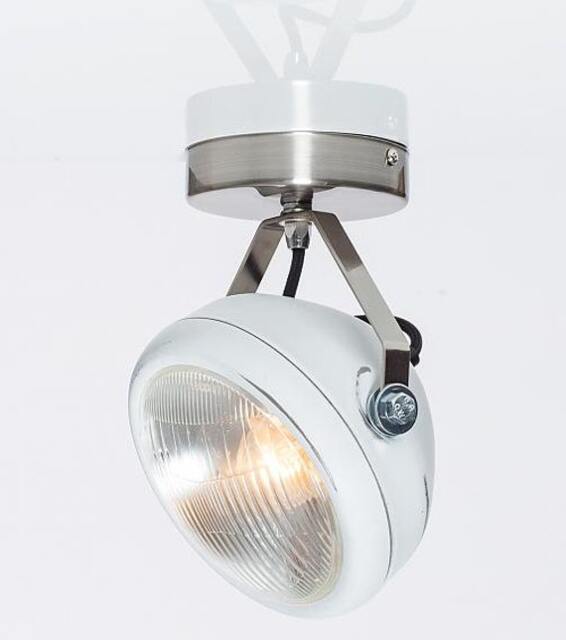 No.7 Spotlight in Aqua Blue - Vintage Lamp Made Of Headlight Handmade Wall Or Ceiling Light Industrial Interior - image 1