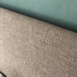 Headboard Cover - Taupe Basket Weavetextured Fabric. Cusstom Made To Fit Existing Headboard, See Description For Full Details - thumbnail 2