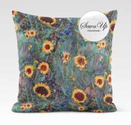 Outdoor Cushion Cover 28 Sizes Sunflowers Handmade Floral Flowers Leaf Gift Waterproof Conservatory - thumbnail 1