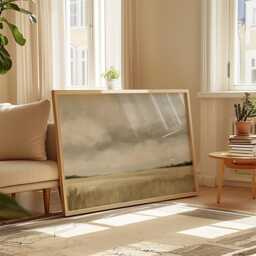 Prairie Cloud Poster, Neutral Grassland Print, Landscape Wall Art, Paper - thumbnail 4