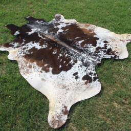 Amazing Tricolor Cowhide Rug Cow Skin Hide 5 X Ft Floor - thumbnail 3